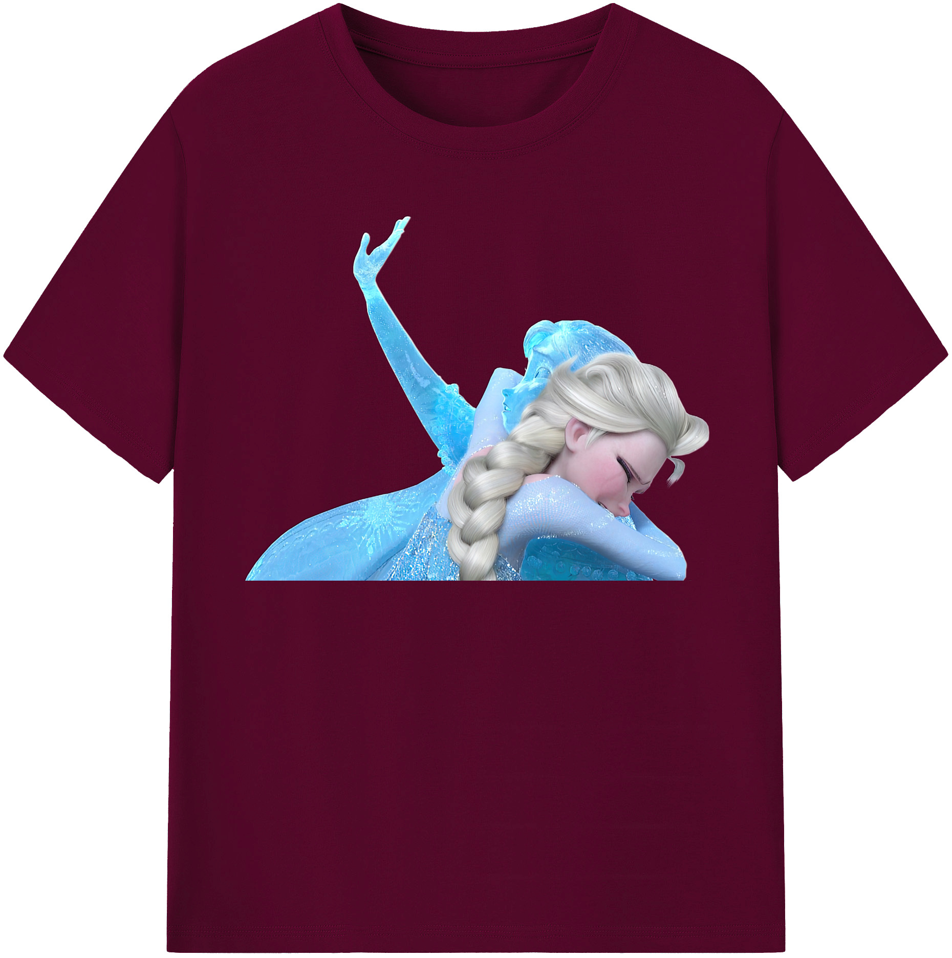 （画像用） アナと雪の女王 アンナ エルサ Frozen Anna Elsa レディースカジュアルプリントTシャツ（綿100％）